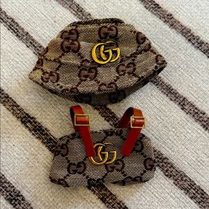 Labubu Classic Monogram Bucket Hat & Overalls Set - Designer G Inspired